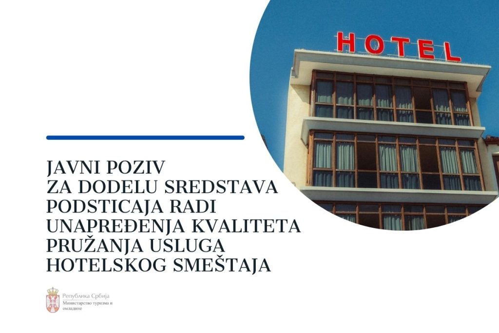 Konkursi ministarstvo turizma hoteli 2026
